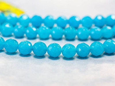 Turquoise Quartz 6mm Faceted Round