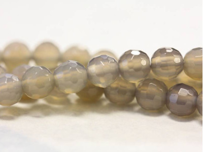 Gray Onyx 6mm Faceted Round