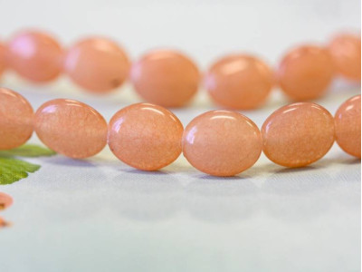 Peach Jade 8x10 Flat Oval