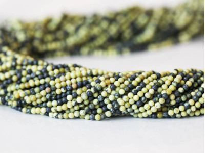 Yellow Turquoise 2mm Round