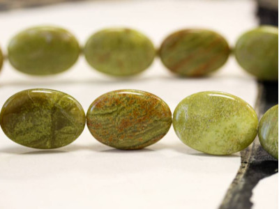 Green Opal 18x25 Puffy Flat Oval