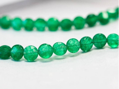 Emerald Jade 6mm Faceted Coin