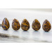 340-0016 Elephant Skin Jasper <br>10x14 Flat Pear Drop