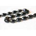 343-0010 Black Obsidian <br>10x15 Faceted Oval Rice