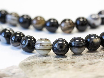 Black Sardonyx 10mm Round