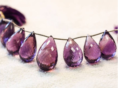 Amethyst 22-32x Teardrop Briolette