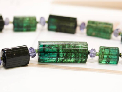 Green Tourmaline 12-14x Rough Tube