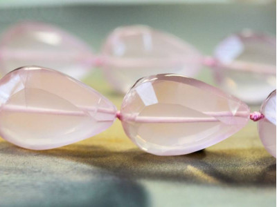 Rose Quartz 14-18x Faceted Teardrop